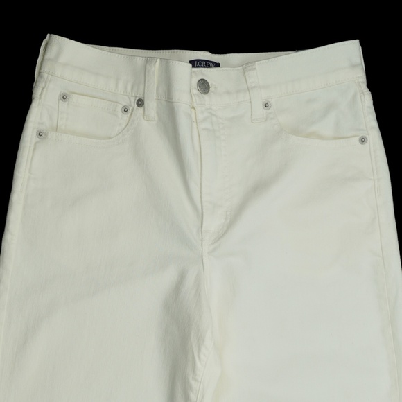 New JCREW Size 27 Wide-leg cropped jean in all-day stretch Seashell White $118 - Picture 3 of 5